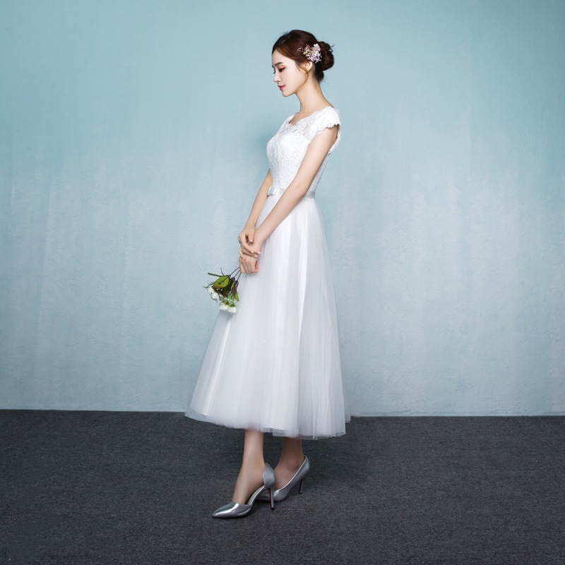 パーティードレス ミモレ丈 結婚式ドレス お呼ばれ フォーマルドレス ワンピース 二次会 大人 上品 女性 ゲストドレス 発表会 編み上げタイプ ウェディングドレス 女性 着痩せノースリーブ 忘年会