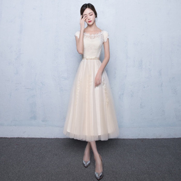 パーティードレス ミモレ丈 結婚式ドレス お呼ばれ フォーマルドレス ワンピース 二次会 大人 上品 女性 ゲストドレス 発表会 編み上げタイプ ウェディングドレス 女性 着痩せノースリーブ 忘年会