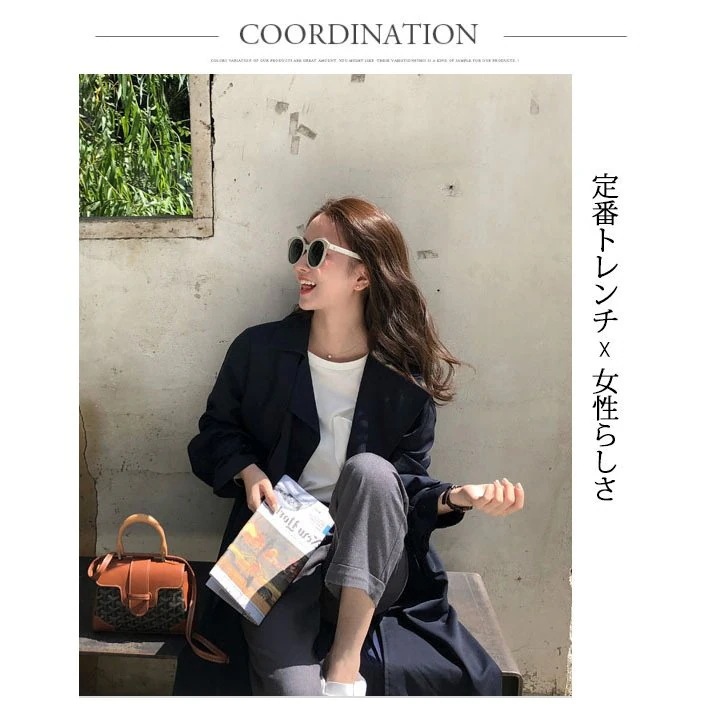 【1つ買うと10個無料】在庫処分 短納期 トレンチコート レディース シフォン プリーツ 切り替え ゆったり ベージュ ネイ