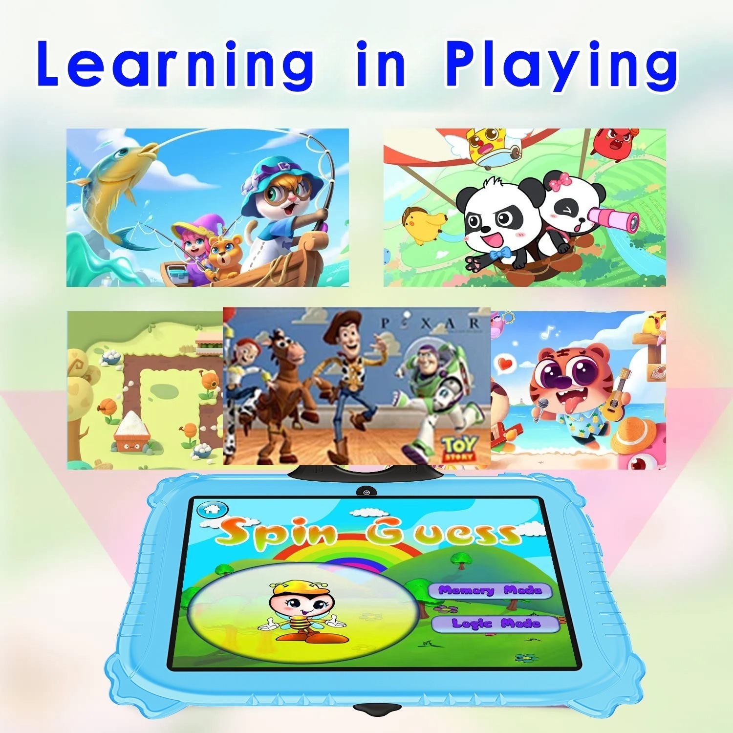 タブレットPC 子供用タブレット パンダ 7インチ android14 子供向け 知育ゲーム キッズ お子様 児童用 知育 プレゼント 学習 知識 誕生日 高性能 品質保証