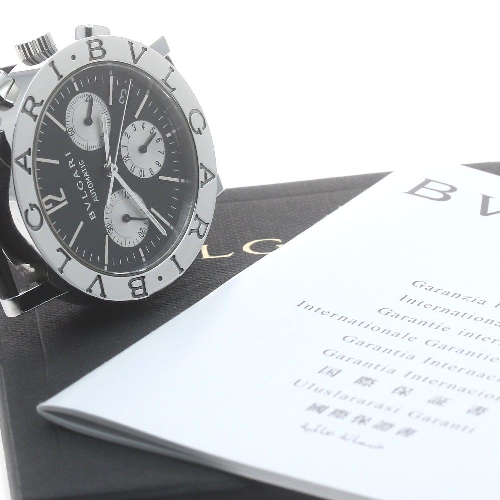 ブルガリ BVLGARI BB38SLCH ブルガリブルガリ デイト クロノグラフ 自動巻き メンズ 保証書付き_874047【中古】 ブルガリ BVLGARI BB38SLCH ブルガリブルガリ デイト クロノグラフ 自動巻き メンズ 保証書付き_874047【中古】