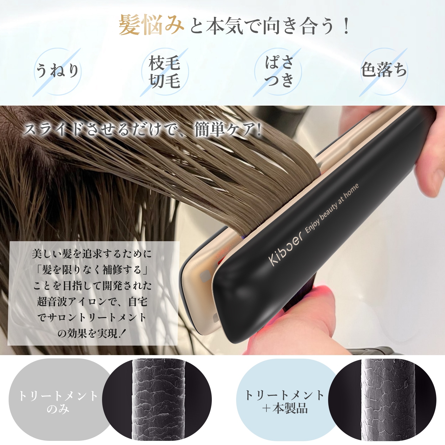 Qoo10] Kiboer 【国内即日発送】超音波トリートメント ア