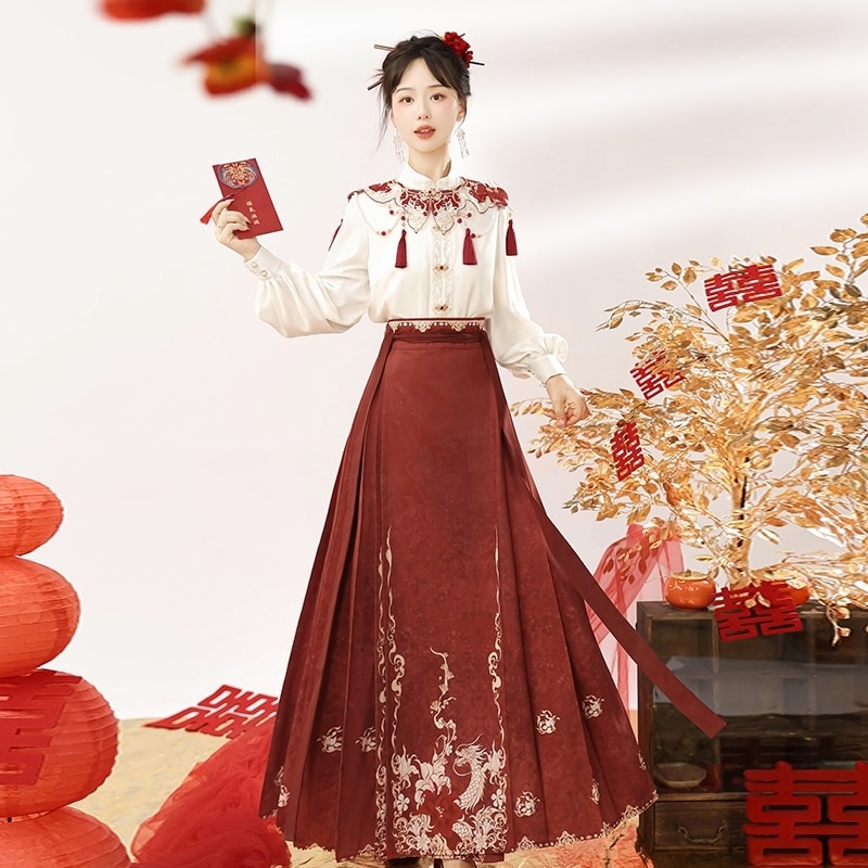 【フルセット】デザイン赤いスカート雲肩cos服乾杯婚約服新韓国 【フルセット】デザイン赤いスカート雲肩cos服乾杯婚約服新韓国