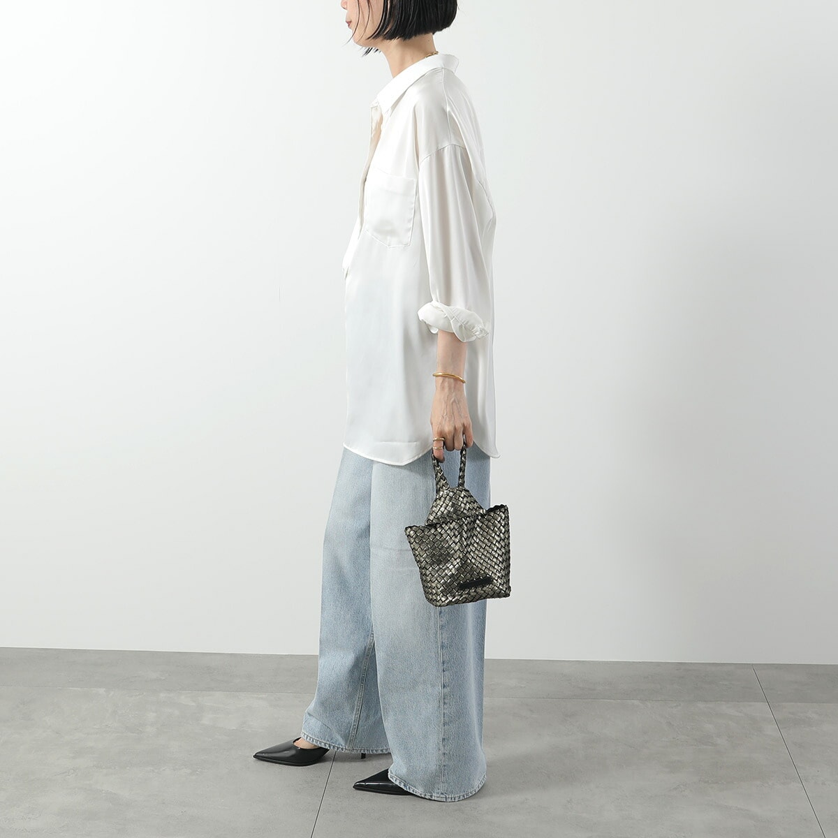 NAGHEDI ナゲディ ハンドバッグ Kyoto Clutch SN08040EF レディース ネオプレン メッシュ ワンハンドル 編み込み 鞄 カラー2色