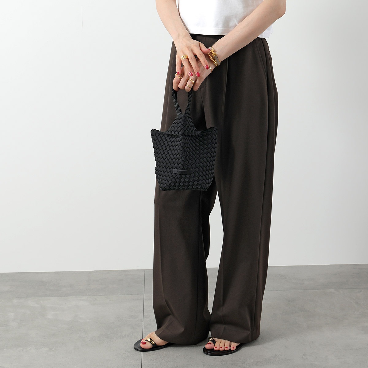 NAGHEDI ナゲディ ハンドバッグ Kyoto Clutch SN08040EF レディース ネオプレン メッシュ ワンハンドル 編み込み 鞄 カラー2色