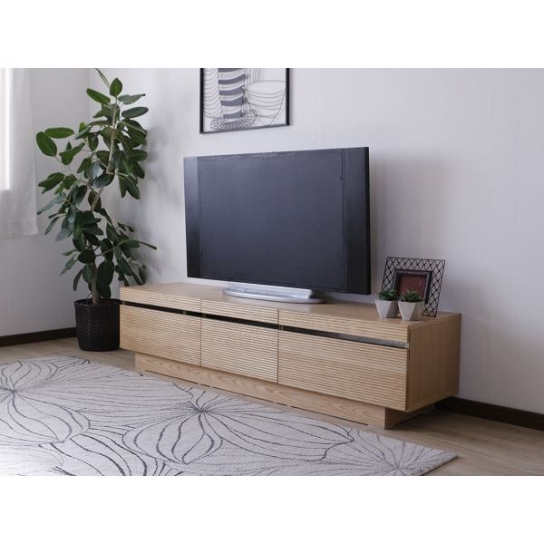 TVボード（ナチュラル） 幅約166cm [完成品］