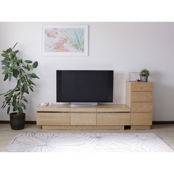 TVボード（ナチュラル） 幅約166cm [完成品］