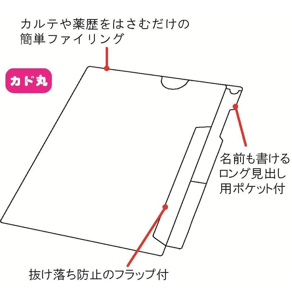 カルテフォルダー フラップ付 A4 シングル HK2001