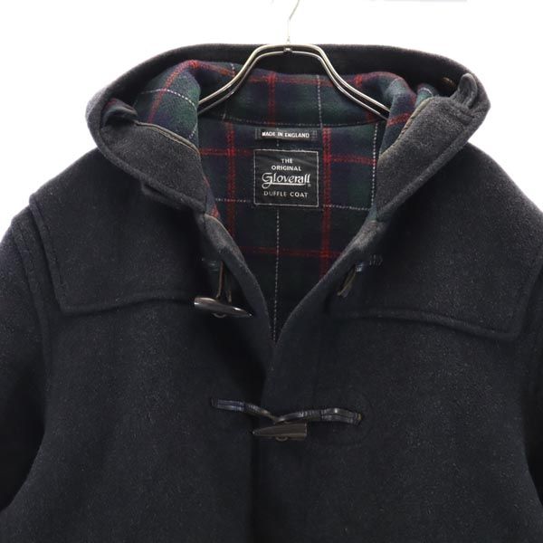 英国製 ウールブレンド ダッフルコート 44 グレー レディース