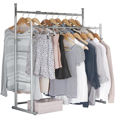 「アイリスオーヤマ ハンガーラック 押入れ 伸縮幅75~130cm 耐荷重30kg ストッパー付き パイプハンガー OSH-Y27 」 「アイリスオーヤマ ハンガーラック 押入れ 伸縮幅75~130cm 耐荷重30kg ストッパー付き パイプハンガー OSH-Y27 」