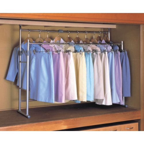 「アイリスオーヤマ ハンガーラック 押入れ 伸縮幅75~130cm 耐荷重30kg ストッパー付き パイプハンガー OSH-Y27 」 「アイリスオーヤマ ハンガーラック 押入れ 伸縮幅75~130cm 耐荷重30kg ストッパー付き パイプハンガー OSH-Y27 」
