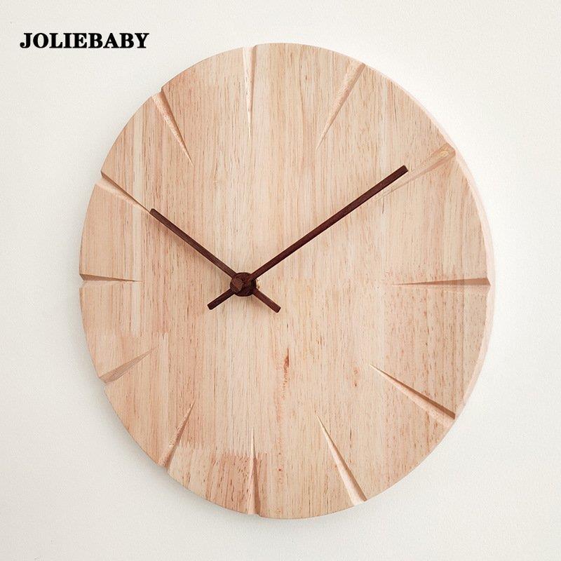 掛け時計 壁掛け時計 木製時計 時計 シンプル 北欧 木目 モダン 静音 おしゃれ 数字 ナチュラル 子供部屋 リビング インテリア 引越し 新築 非電波