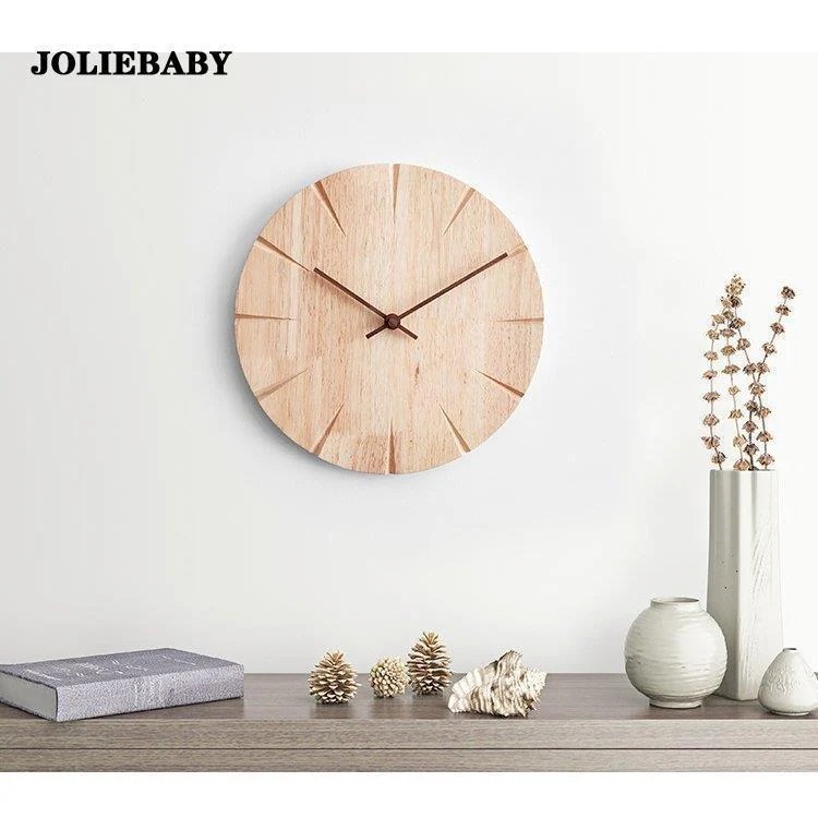 掛け時計 壁掛け時計 木製時計 時計 シンプル 北欧 木目 モダン 静音 おしゃれ 数字 ナチュラル 子供部屋 リビング インテリア 引越し 新築 非電波