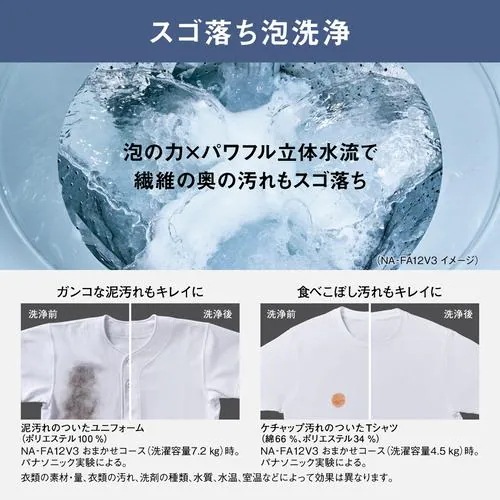 パナソニック NA-FA7H3-C 縦型全自動洗濯機 洗濯7.0kg・乾燥2.0kg ナチュラルベージュ NAFA7H3C パナソニック NA-FA7H3-C 縦型全自動洗濯機 洗濯7.0kg・乾燥2.0kg ナチュラルベージュ NAFA7H3C