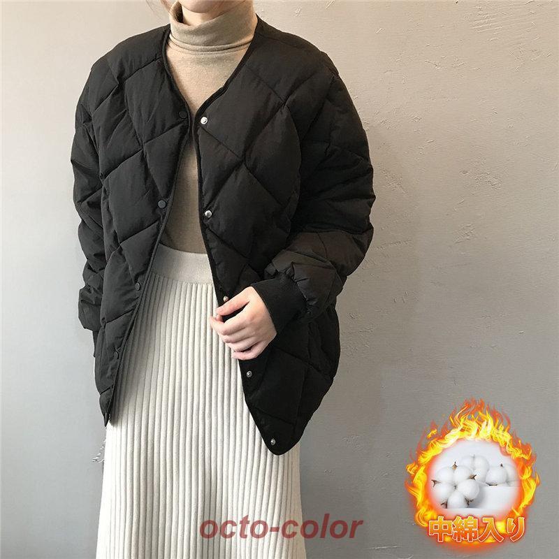 中綿コート レディース ダウンコート 中綿 ノーカラー ショート丈 ダウン 中綿入り おしゃれ 防寒着 ゆったり アウター 冬 暖かい 中綿コート レディース ダウンコート 中綿 ノーカラー ショート丈 ダウン 中綿入り おしゃれ 防寒着 ゆったり アウター 冬 暖かい