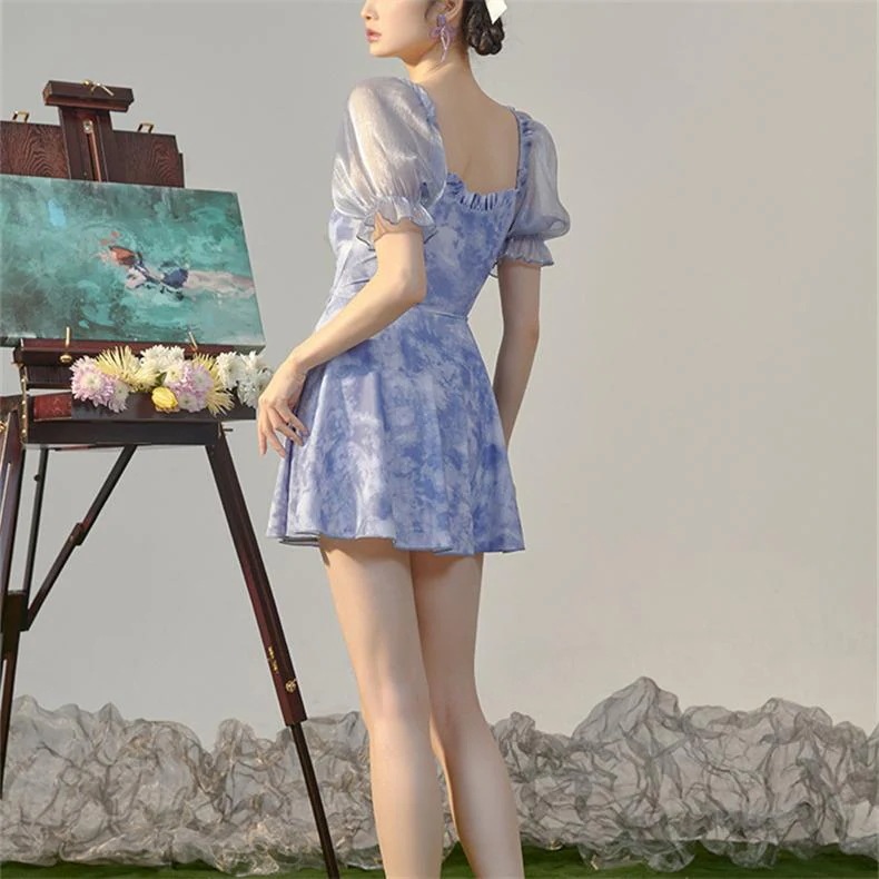 【急速出荷!】レディース 水着 ワンピース水着 女性 ビーチウェア 半袖 オールインワン イベント 旅行 インナーパンツ付き 水泳 海辺 夏 可愛い 女子水着 ポイントの使用