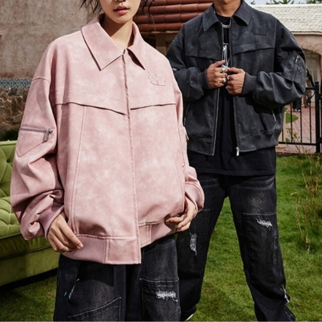 ジャケット アウター 上着 レディース ライダースジャケット レザージャケット 長袖 ドロップショルダー 襟付き 角襟 ワイド ストレート ストリート ファスナー ポケット 前開き ヴィンテージ ジャケット アウター 上着 レディース ライダースジャケット レザージャケット 長袖 ドロップショルダー 襟付き 角襟 ワイド ストレート ストリート ファスナー ポケット 前開き ヴィンテージ