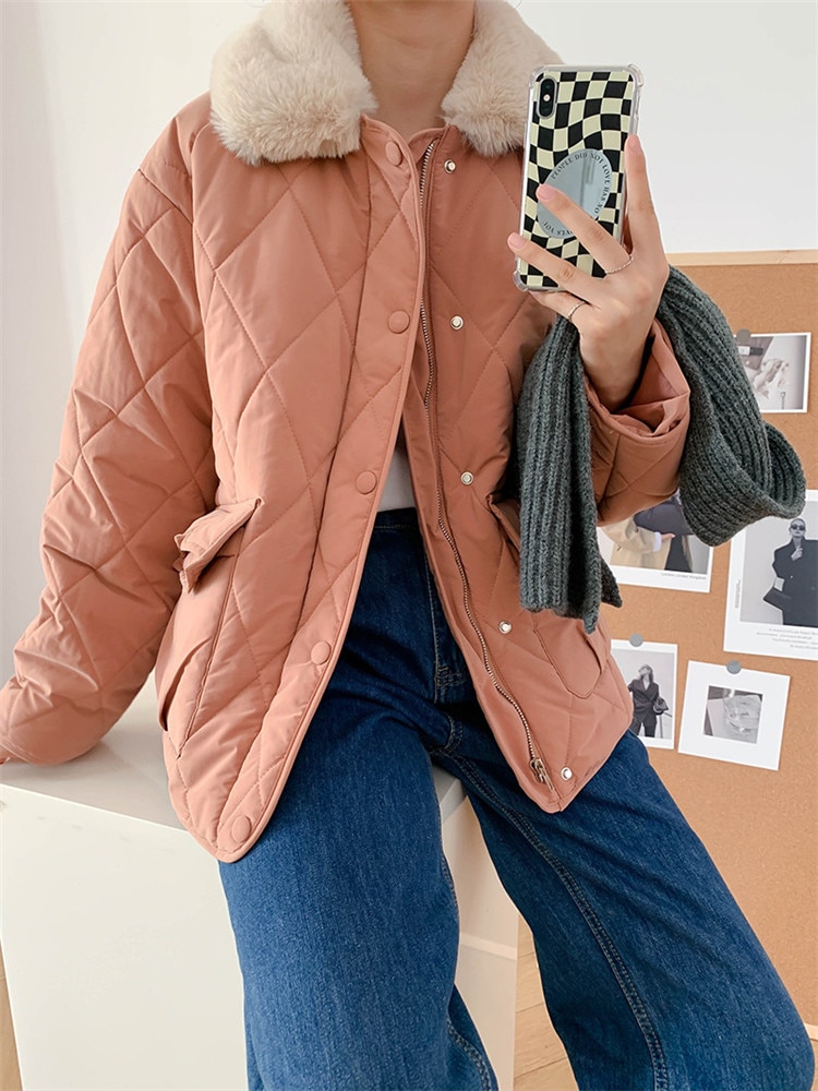 活気少女INSスタイル 暖かい 厚手 カジュアル 毛皮の襟 ダウン コットンジャケット 気質 活気少女INSスタイル 暖かい 厚手 カジュアル 毛皮の襟 ダウン コットンジャケット 気質