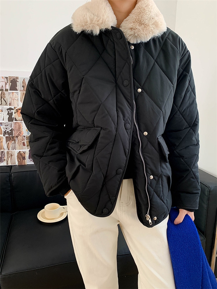 活気少女INSスタイル 暖かい 厚手 カジュアル 毛皮の襟 ダウン コットンジャケット 気質 活気少女INSスタイル 暖かい 厚手 カジュアル 毛皮の襟 ダウン コットンジャケット 気質