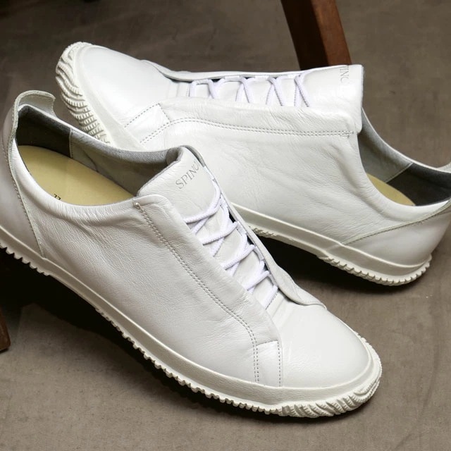 スニーカー [SP1048-61] SP-1048 メンズ・レディース 日本製 カンガルーレザー ゴムシューレース White ホワイト