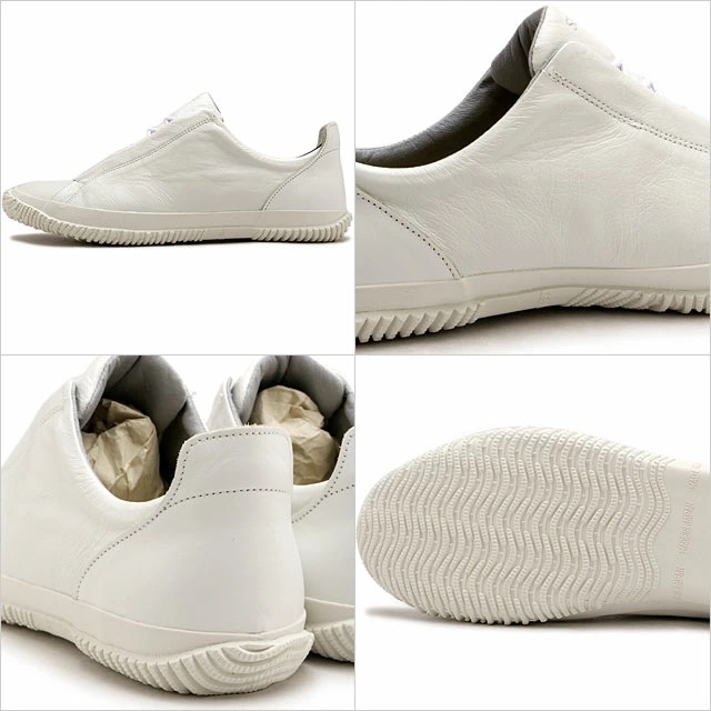 スニーカー [SP1048-61] SP-1048 メンズ・レディース 日本製 カンガルーレザー ゴムシューレース White ホワイト
