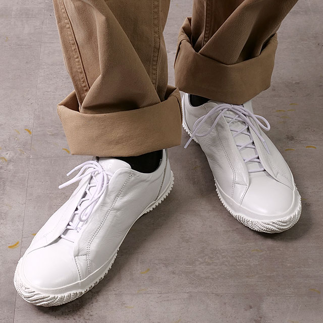 スニーカー [SP1048-61] SP-1048 メンズ・レディース 日本製 カンガルーレザー ゴムシューレース White ホワイト