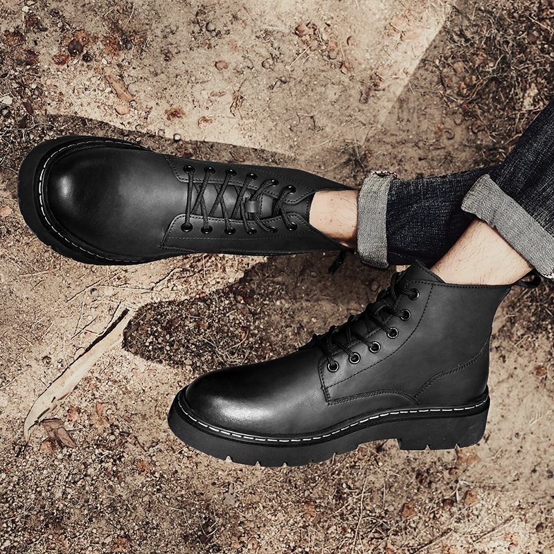 マーティンブーツ 本革の靴の表面 側面ファスナー 24-27cm イギリス風 チェルシーシューズ マーティンブーツ 本革の靴の表面 側面ファスナー 24-27cm イギリス風 チェルシーシューズ