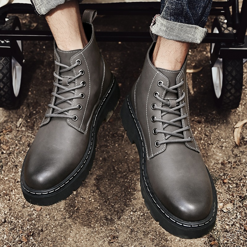 マーティンブーツ 本革の靴の表面 側面ファスナー 24-27cm イギリス風 チェルシーシューズ マーティンブーツ 本革の靴の表面 側面ファスナー 24-27cm イギリス風 チェルシーシューズ