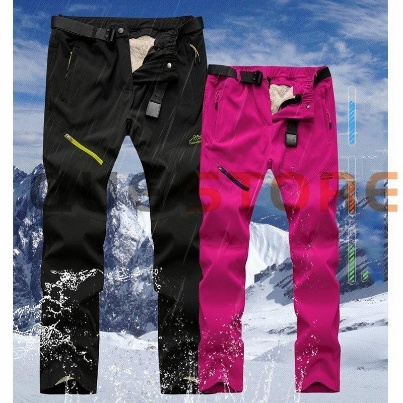 登山ズボン 春と冬の両用 裏起毛 ラムウー 防寒ズボン ソフトシェルパンツ [10月推奨/20%OFF]バイクパンツ 男女兼用 メンズ クライミングパンツ 防水 アウトドアパンツ_2