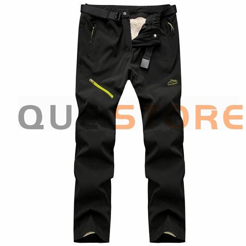 登山ズボン 春と冬の両用 裏起毛 ラムウー 防寒ズボン ソフトシェルパンツ [10月推奨/20%OFF]バイクパンツ 男女兼用 メンズ クライミングパンツ 防水 アウトドアパンツ_5