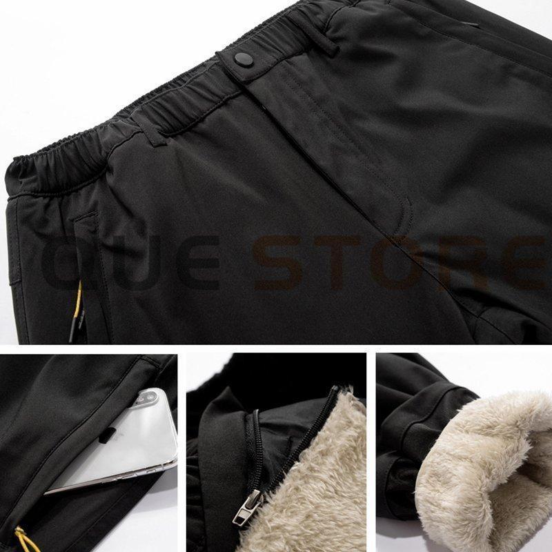 登山ズボン 春と冬の両用 裏起毛 ラムウー 防寒ズボン ソフトシェルパンツ [10月推奨/20%OFF]バイクパンツ 男女兼用 メンズ クライミングパンツ 防水 アウトドアパンツ_7