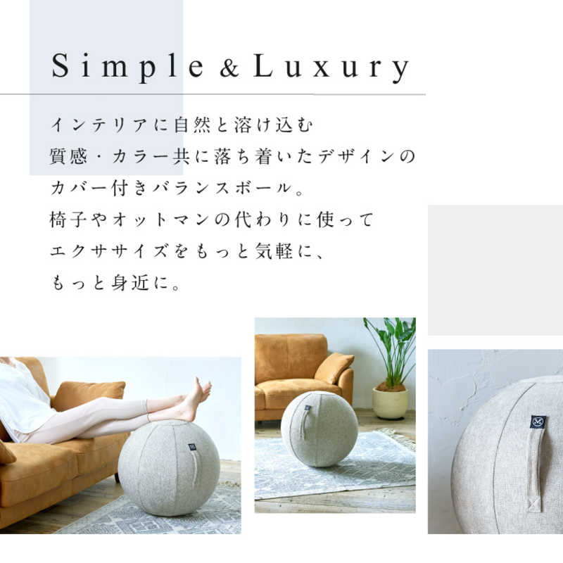 アルインコ　バランスボール シェリア(55cm/) サンドベージュ　MVS355