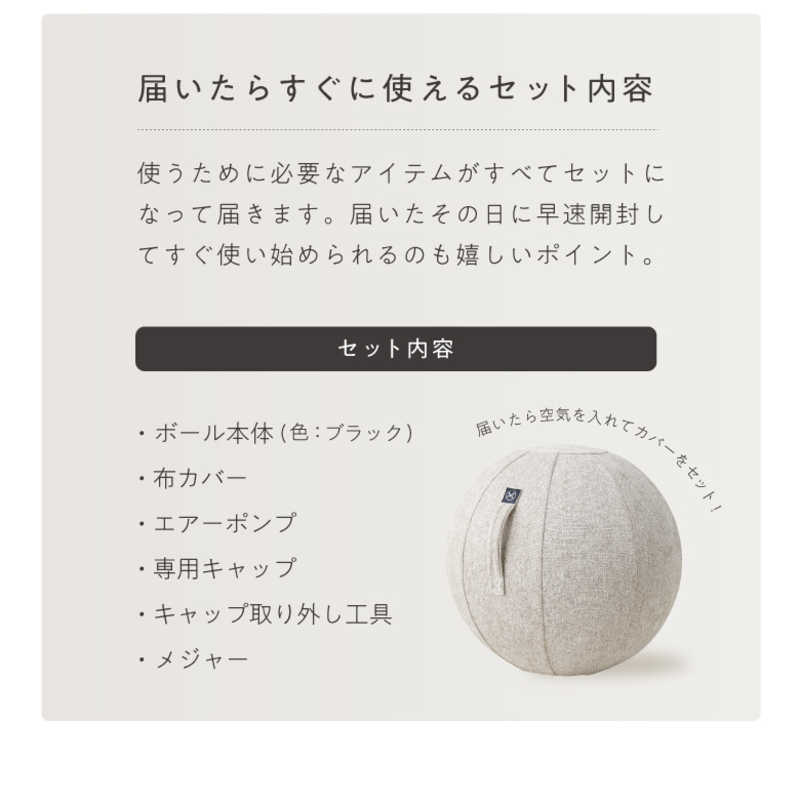 アルインコ　バランスボール シェリア(55cm/) サンドベージュ　MVS355