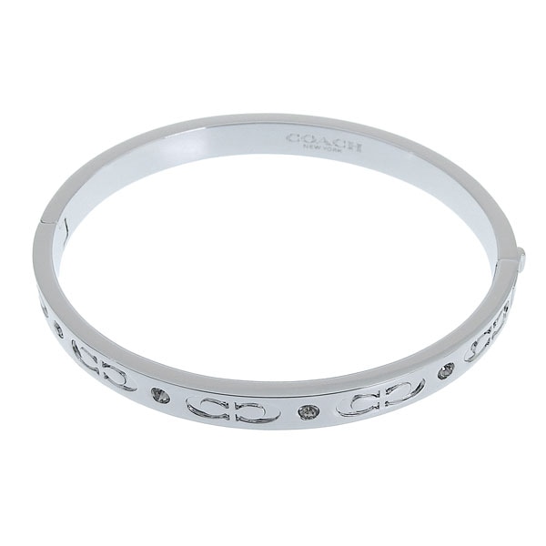 コーチ アクセサリー レディース ブレスレット シグネチャー ヒンジド バングル アウトレット シルバー KSSNG C HNGD BNG CX769SLV COACH