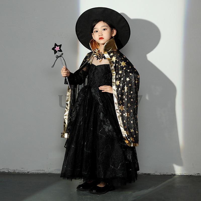 ハロウィン 女の子 衣装 魔女 子供 コスプレ 仮装 キッズ ワンピース 妖精 姫系 仮装 キッズ 変装 魔法使い 子どもドレス 悪魔 コスチューム 精霊 4点セット ハロウィン 女の子 衣装 魔女 子供 コスプレ 仮装 キッズ ワンピース 妖精 姫系 仮装 キッズ 変装 魔法使い 子どもドレス 悪魔 コスチューム 精霊 4点セット