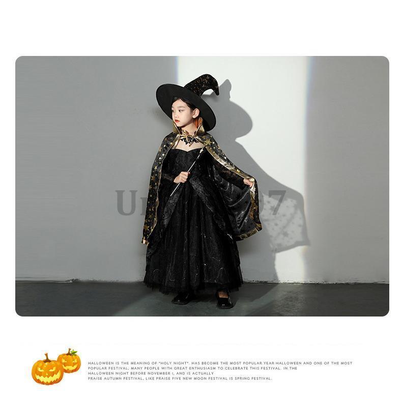 ハロウィン 女の子 衣装 魔女 子供 コスプレ 仮装 キッズ ワンピース 妖精 姫系 仮装 キッズ 変装 魔法使い 子どもドレス 悪魔 コスチューム 精霊 4点セット ハロウィン 女の子 衣装 魔女 子供 コスプレ 仮装 キッズ ワンピース 妖精 姫系 仮装 キッズ 変装 魔法使い 子どもドレス 悪魔 コスチューム 精霊 4点セット