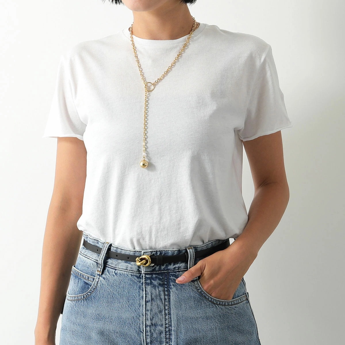 BOTTEGA VENETA ボッテガヴェネタ ベルト 743753 VALKO レディース ノット ナローベルト レザー メタルバックル 1019 【mega】 BOTTEGA VENETA ボッテガヴェネタ ベルト 743753 VALKO レディース ノット ナローベルト レザー メタルバックル 1019 【mega】