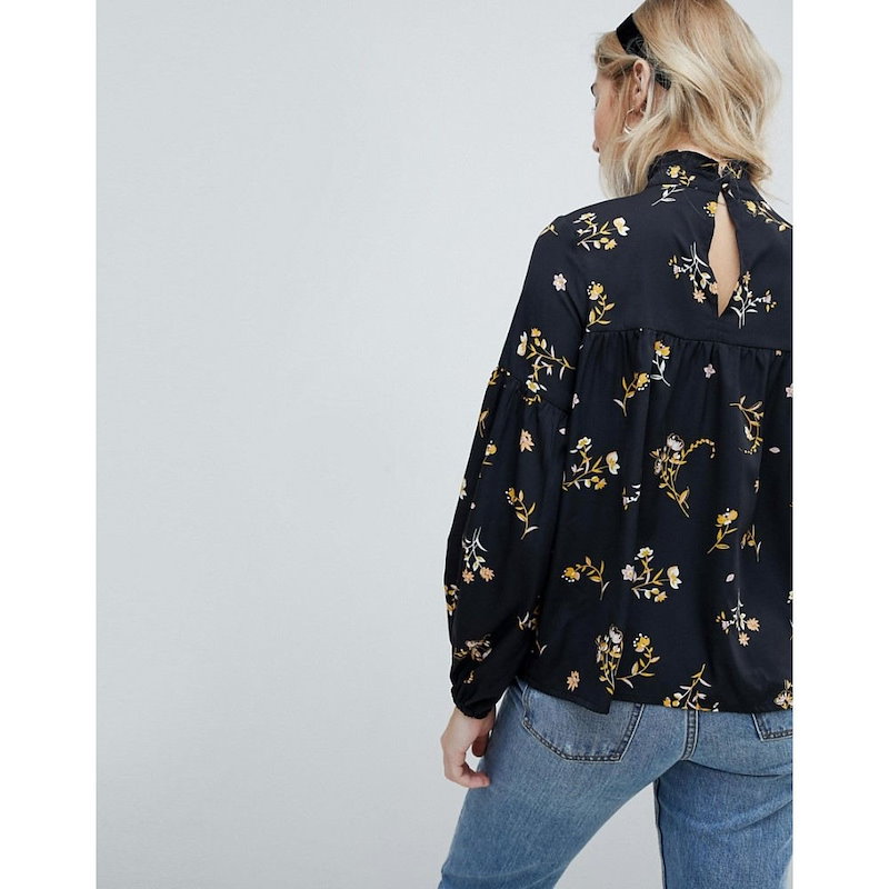 インフルエンス レディース トップス ブラウス・シャツ【Influence High Neck Floral Blouse】Black floral インフルエンス レディース トップス ブラウス・シャツ【Influence High Neck Floral Blouse】Black floral