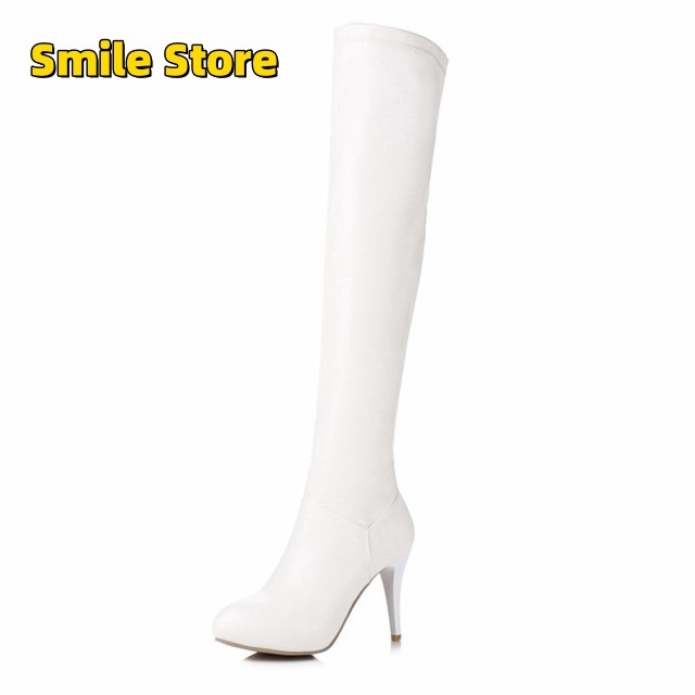 ブーツ ロングブーツ ニーハイブーツ ピンヒール 10cmヒール シンプル 美脚 ストレッチ ジョッキーブーツ トレンド 上品 走れる おしゃれ