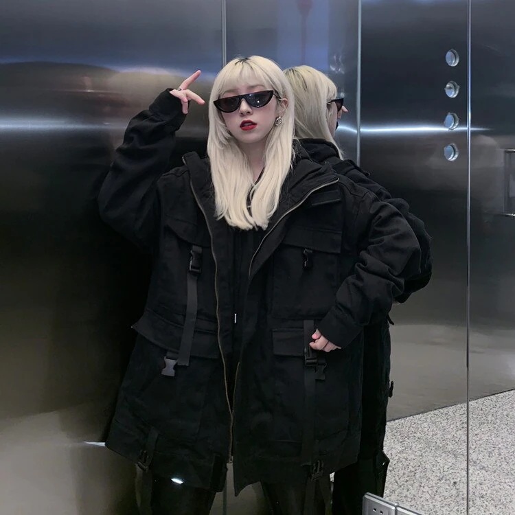 多機能 長袖 カーゴジャケット 男女兼用 アウター モッズ ミリタリー トップス ヒップホップ 多機能 長袖 カーゴジャケット 男女兼用 アウター モッズ ミリタリー トップス ヒップホップ