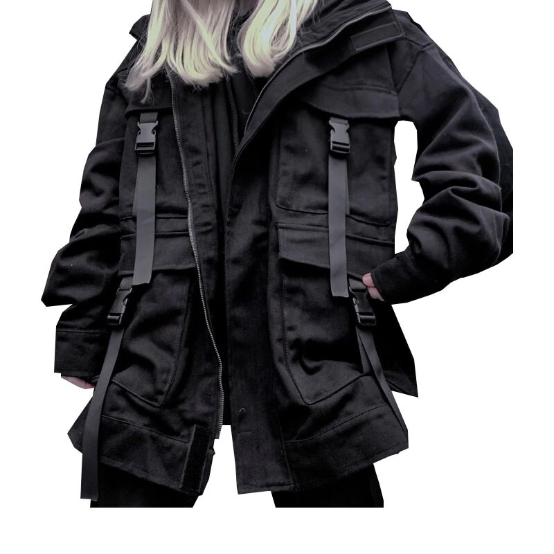 多機能 長袖 カーゴジャケット 男女兼用 アウター モッズ ミリタリー トップス ヒップホップ 多機能 長袖 カーゴジャケット 男女兼用 アウター モッズ ミリタリー トップス ヒップホップ