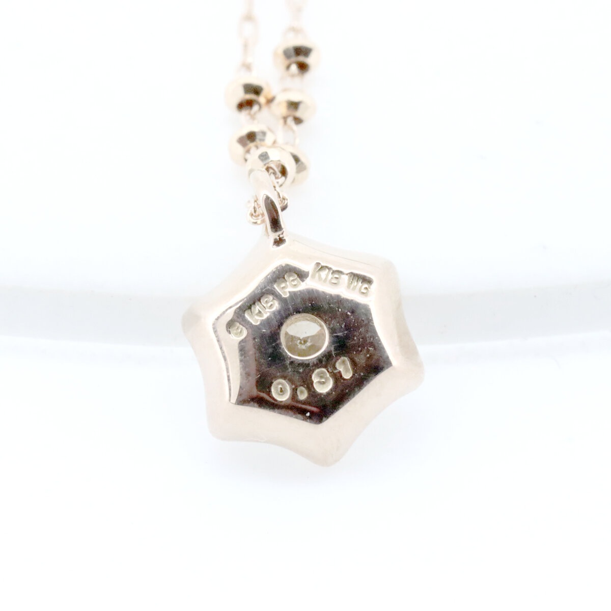 エステール ダイヤモンド ネックレス 0.31ct K18PG(18金 ピンクゴールド)/K18WG(18金 ホワイトゴールド) 質屋出品 エステール ダイヤモンド ネックレス 0.31ct K18PG(18金 ピンクゴールド)/K18WG(18金 ホワイトゴールド) 質屋出品