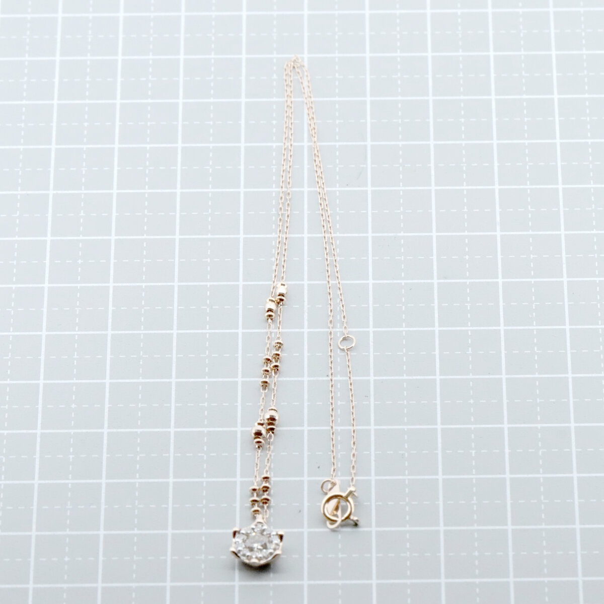 エステール ダイヤモンド ネックレス 0.31ct K18PG(18金 ピンクゴールド)/K18WG(18金 ホワイトゴールド) 質屋出品 エステール ダイヤモンド ネックレス 0.31ct K18PG(18金 ピンクゴールド)/K18WG(18金 ホワイトゴールド) 質屋出品