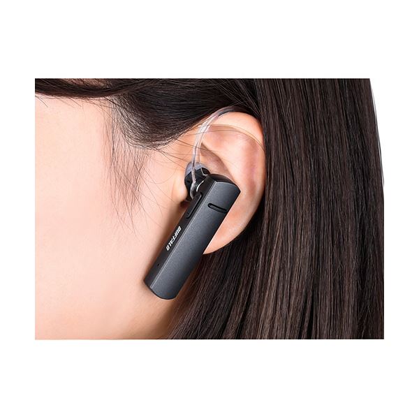 バッファローBluetooth4.0対応 片耳ヘッドセット ブラック BSHSBE200BK 1個