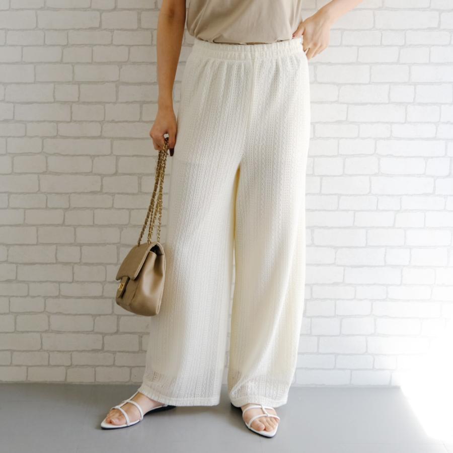 【迅速出荷】販売最低価 ! クロシェレースストレートパンツ 春 夏 秋 M L レディース 【迅速出荷】販売最低価 ! クロシェレースストレートパンツ 春 夏 秋 M L レディース