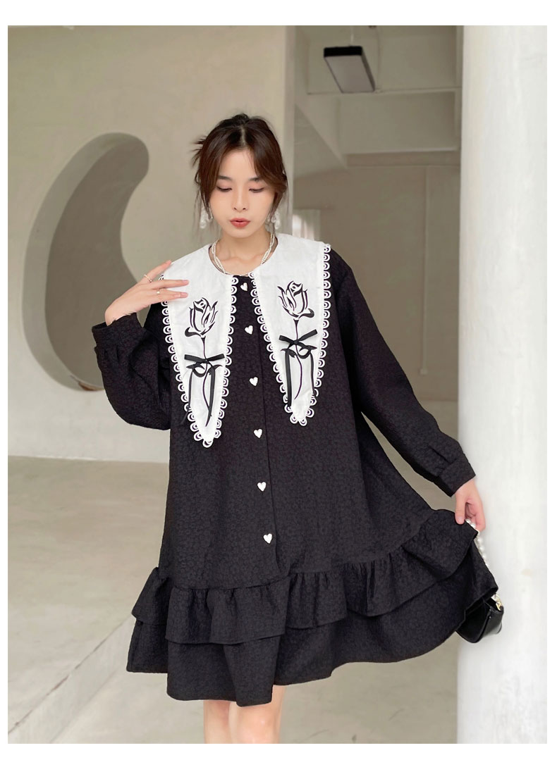 フラワードールカラーフリルワンピース フリルワンピース ティアードスカート ワンピース ドレス ブラ フラワードールカラーフリルワンピース フリルワンピース ティアードスカート ワンピース ドレス ブラ