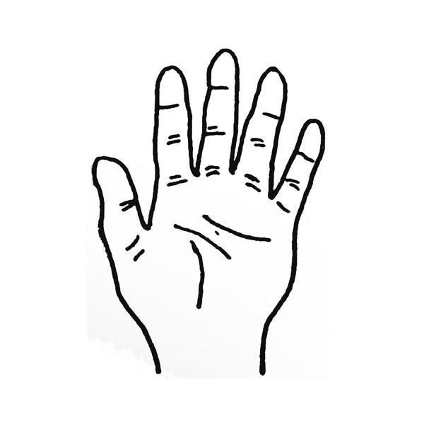 ティティメディカル 医学ゴム印手の平/左 小判 1個