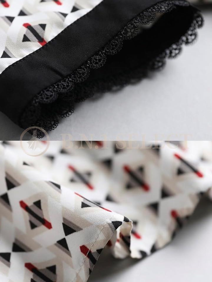 ワンピース モダン柄 Aライン きれいめ カジュアル 膝下 丈 春 夏 秋 レディース( ホワイト, M)