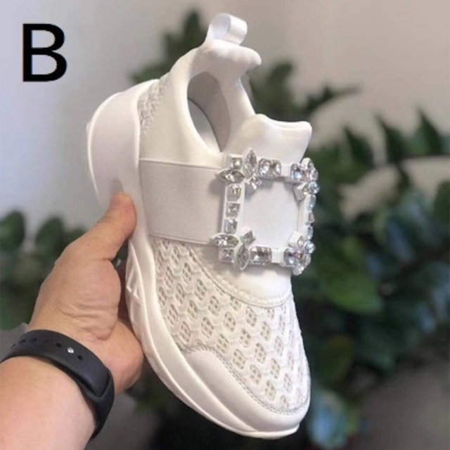 レディース クリスタルビジュースニーカー キラキラビジュー厚底スニーカー レディース クリスタルビジュースニーカー キラキラビジュー厚底スニーカー