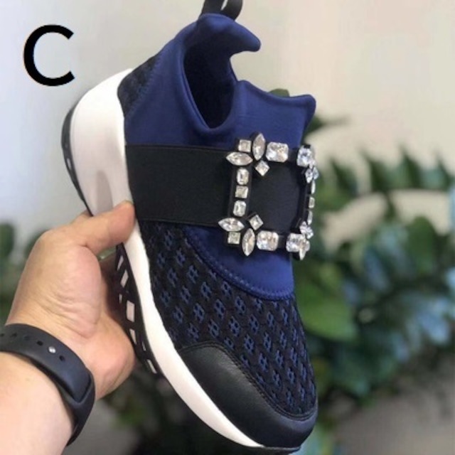 レディース クリスタルビジュースニーカー キラキラビジュー厚底スニーカー レディース クリスタルビジュースニーカー キラキラビジュー厚底スニーカー